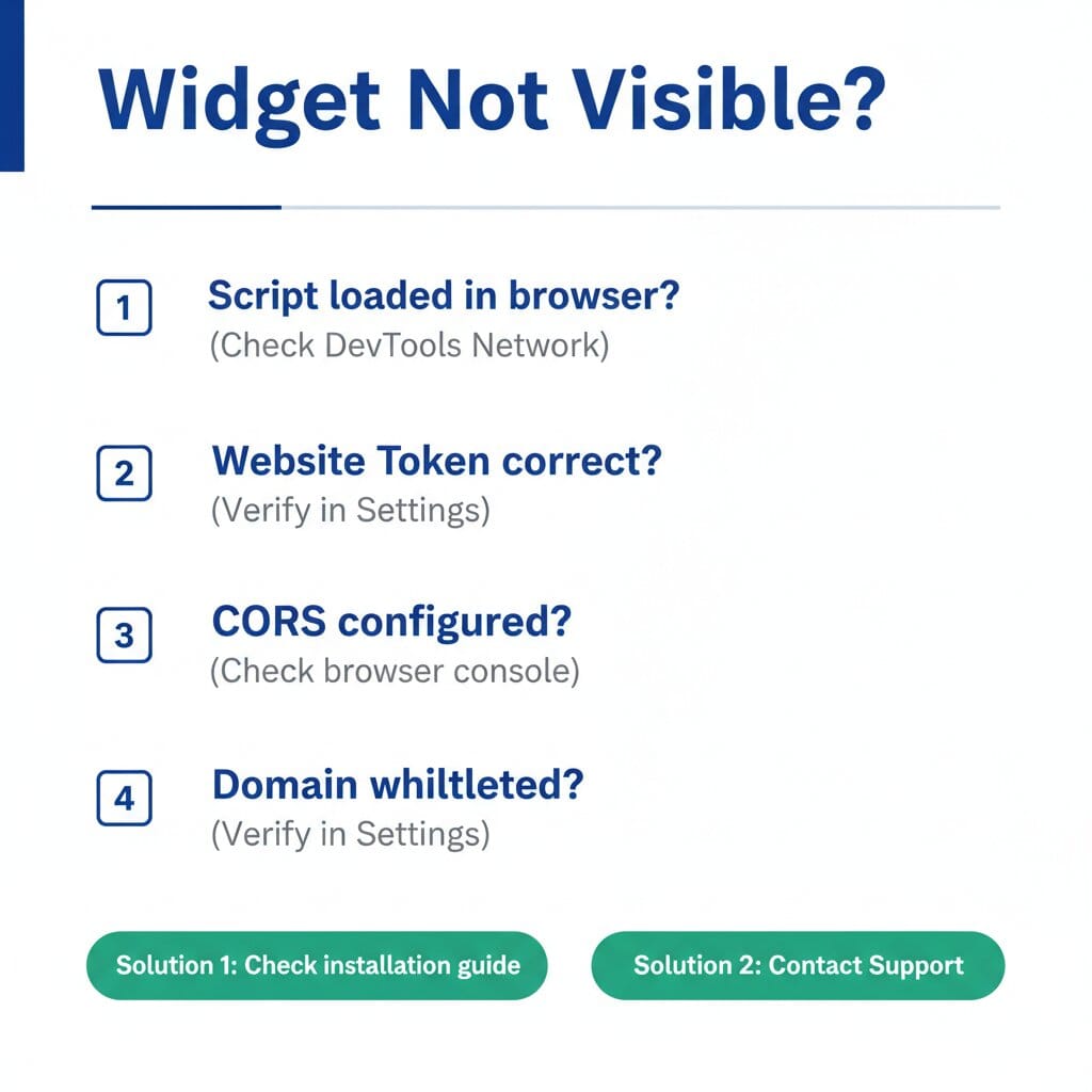 Chatwoot Widget Troubleshooting Guide